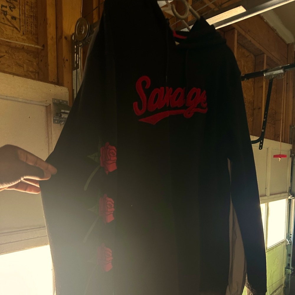 Black Hoodie Can fit L or XL